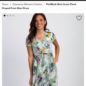 Pinkblush mint maxi dress